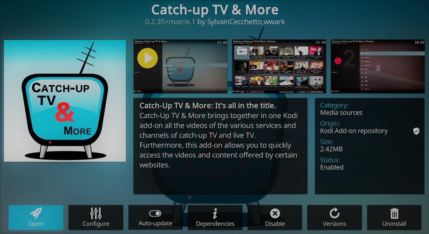 Catch Up TV et plus d'addon kodi.  12 meilleures chaînes Kodi de télévision britanniques